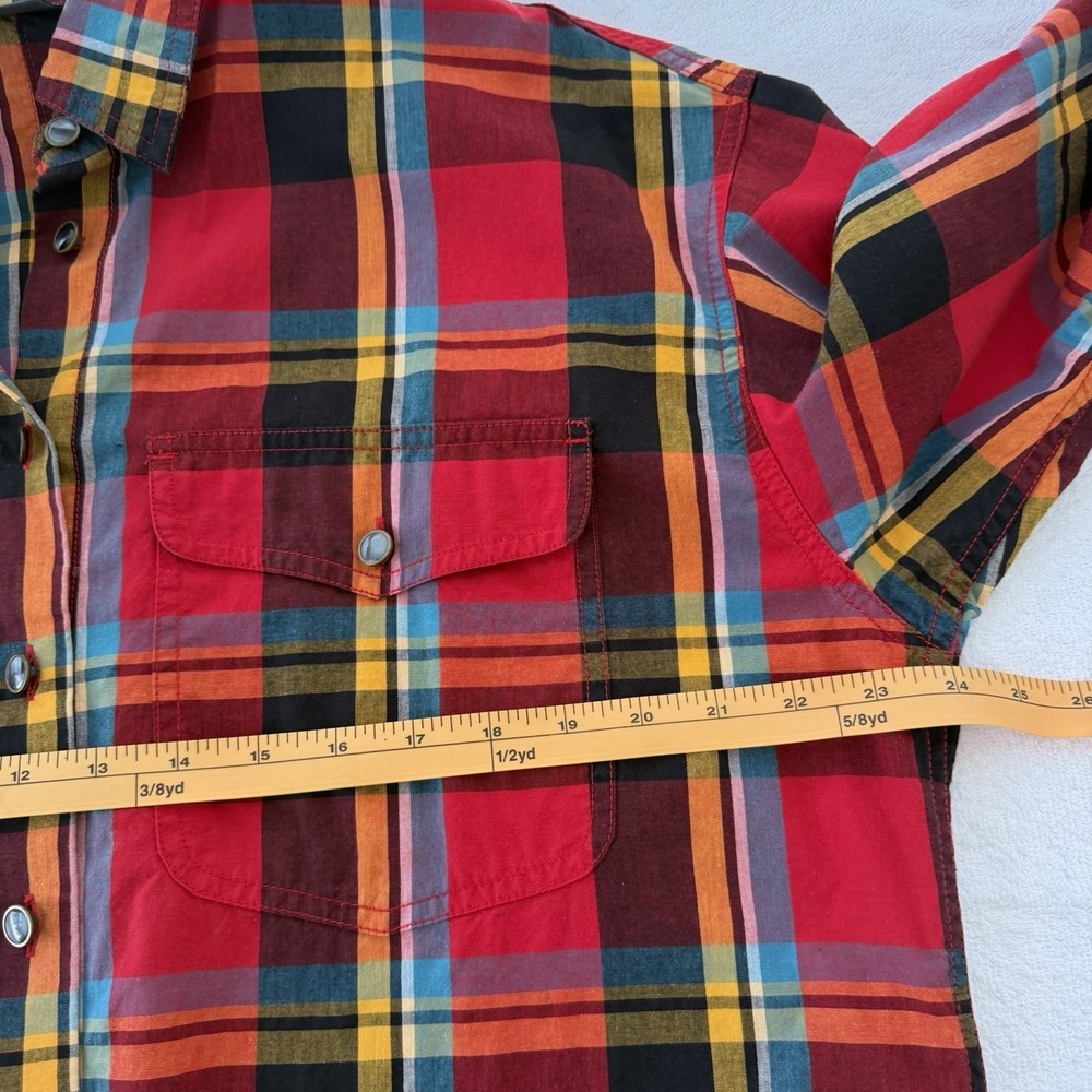 VTG Liz Wear Shirt Womens Large Plaid Cotton Button Up Long Sleeve Claiborne - Picture 7 of 11